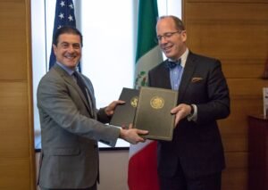 Cancilleres de Estados Unidos y México.