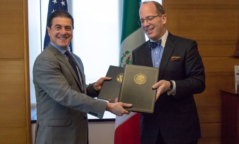 Cancilleres de Estados Unidos y México.