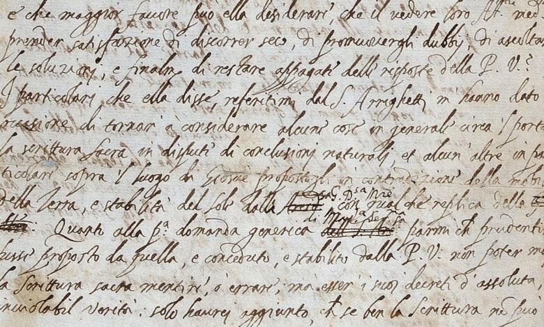 Carta perdida de Galileo.
