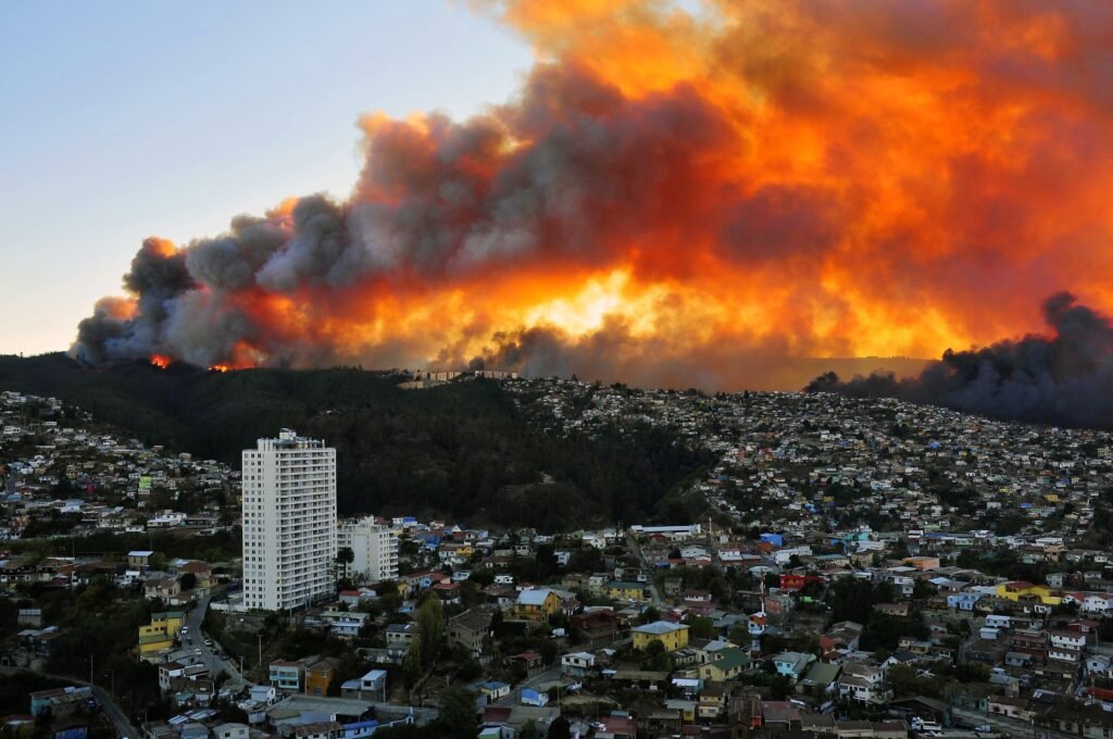 Incendio en Valparaíso.