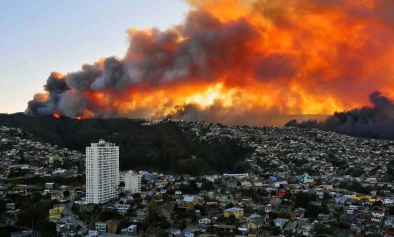 Incendio en Valparaíso.
