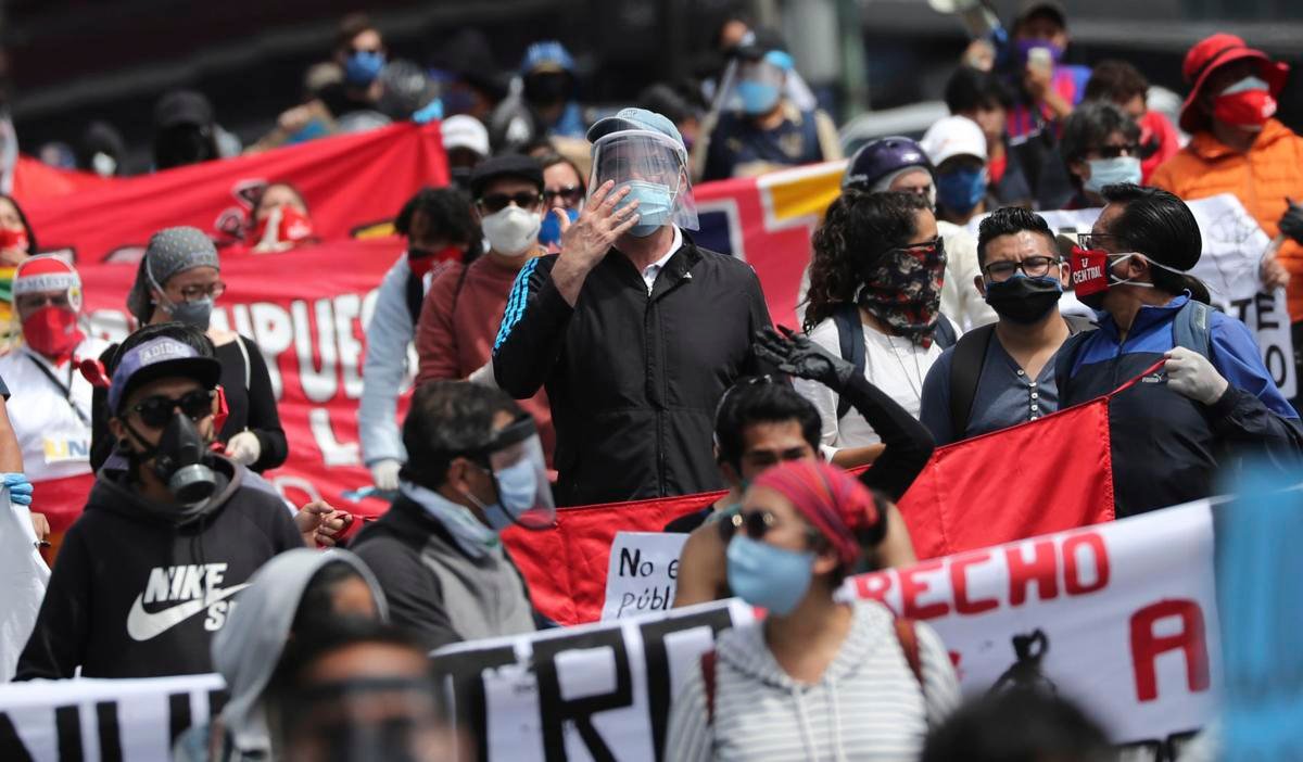 Protestan los Ecuatorianos.