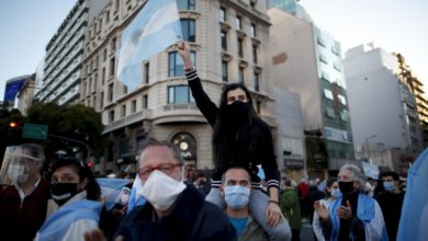 Protestan en Argentina.