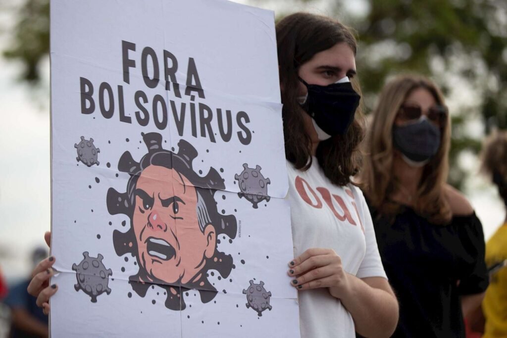 Protesta contra Bolsovirus.