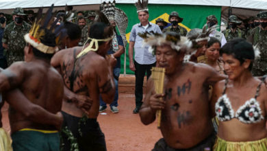 Protestas Indígenas contra Bolsonaro.