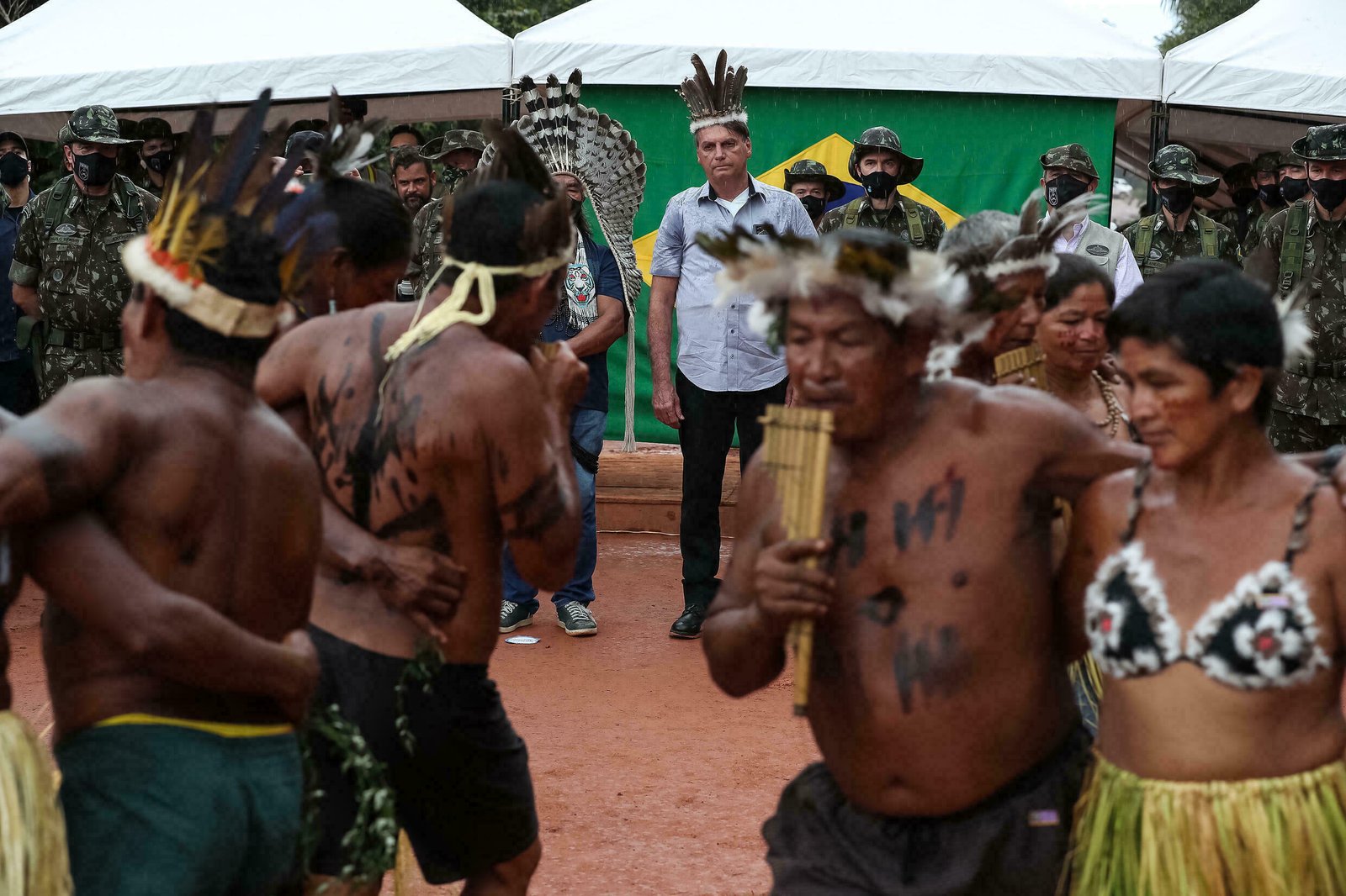 Protestas Indígenas contra Bolsonaro.