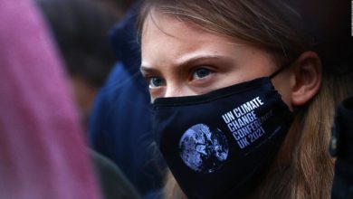 Greta Thunberg protesta la COP26.