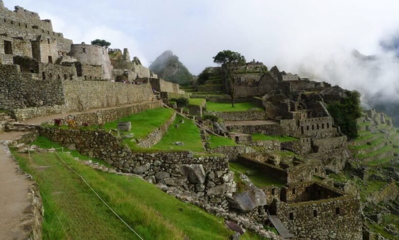 Acequias en Machu Picchu.