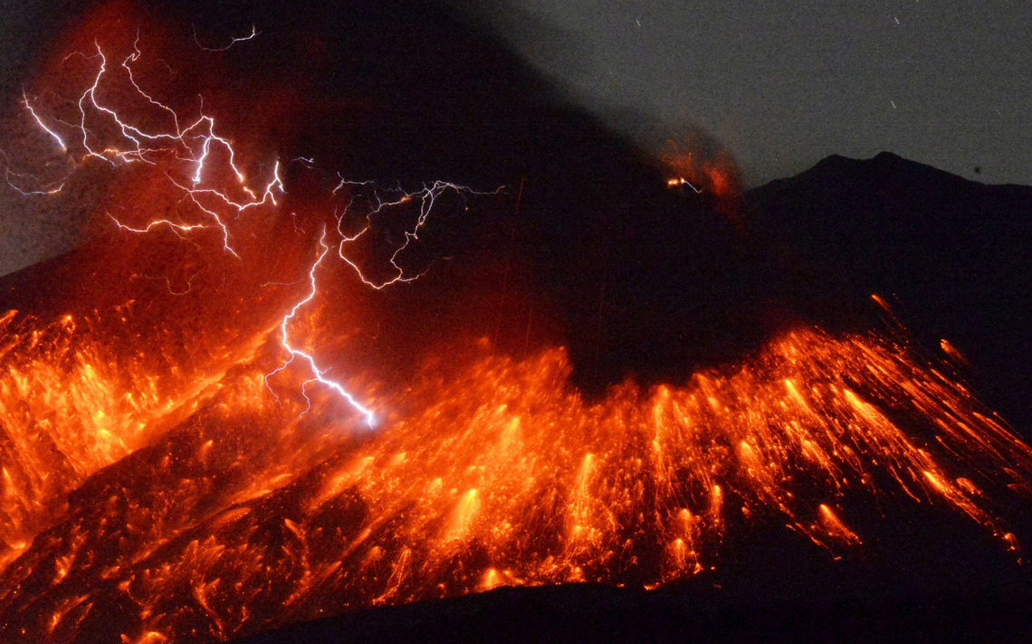 Erupción repentina en Japón.