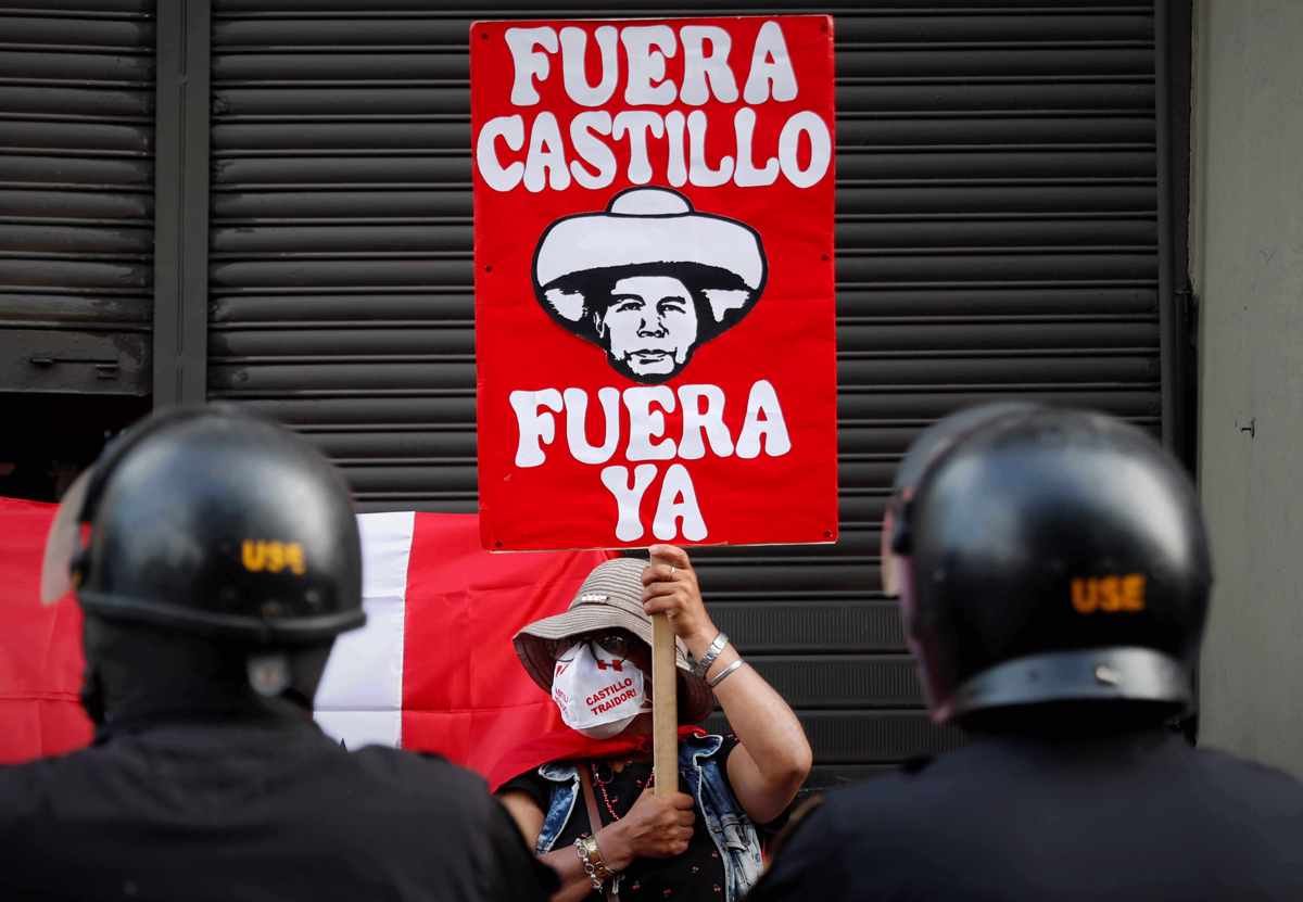 Más protestas contra Pedro Castillo.