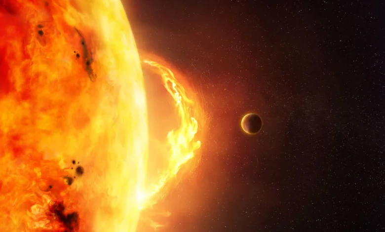 El Sol dispara contra La Tierra, La Luna y Marte.